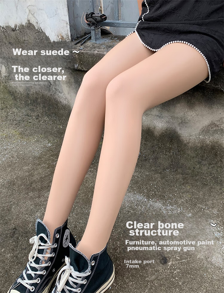 LangSha Leggings for Women, Double-Layered Autumn And Winter Fleece-Lined Seamless Nude-Colored Pantyhose, Skin Color Tights 8