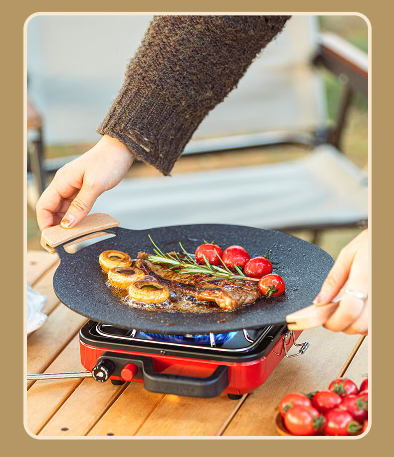 E-Rover Tea Brewing Tray, Grill Pan, Barbecue Plate, Korean-Style Grilled Meat Pan, Portable Stove Maifan Stone Grilling Pot 29