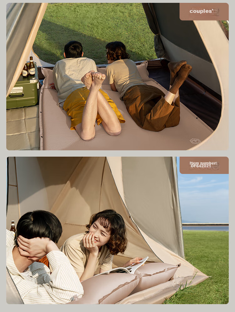 JD Original Automatic Inflatable Mattress, Outdoor Camping Mat, Moisture-Proof Pad, Air Mattress, Floor Mat for Sleeping, Air Bed, Double Size, 8cm Thick 13
