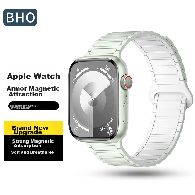 BHO [Over 1 Million Sold] Apple Watch S12 Band, Magnetic Silicone Strap for Apple Watch S12, Compatible with IWatch S11/10/9/ultra4/se3, Women's Watch Band