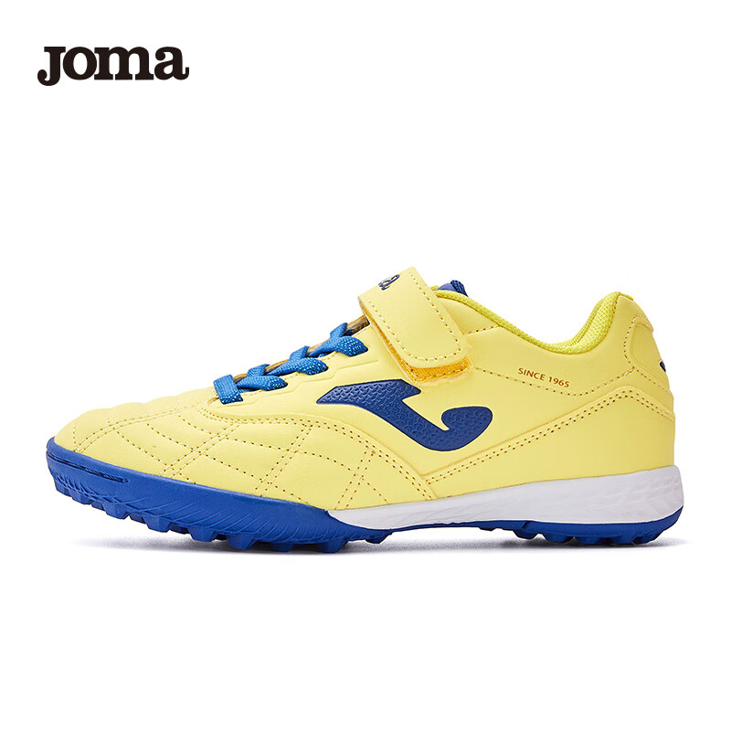 JOMA Soccer Shoes for Children, TF Turf Cleats for Boys And Girls, Youth Student Retro Classic Football Training Shoes, Fluorescent Yellow, Size 33