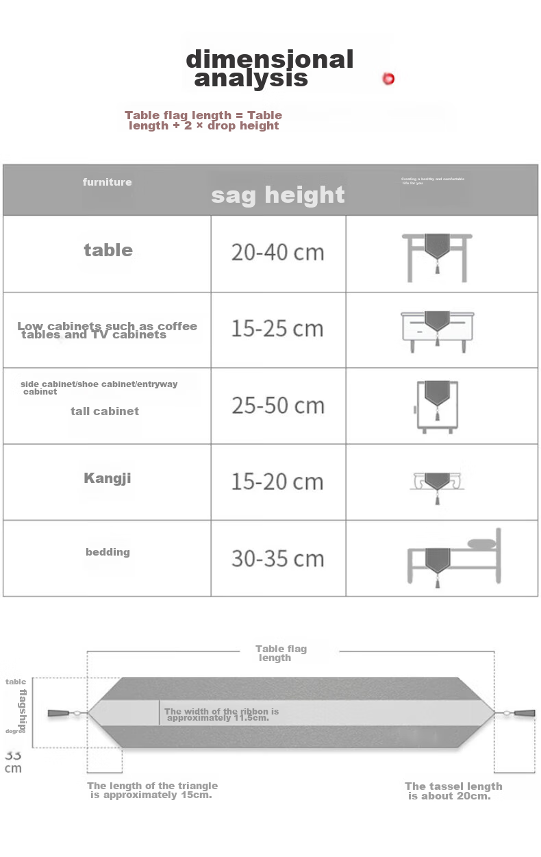 AVIVI Table Runner, Chinese-Style Tablecloth, Coffee Table Cover, Long Tea Mat, Tea Table Fabric, Dining Table Mat, 33*240, National Color Radiance, Beige 8