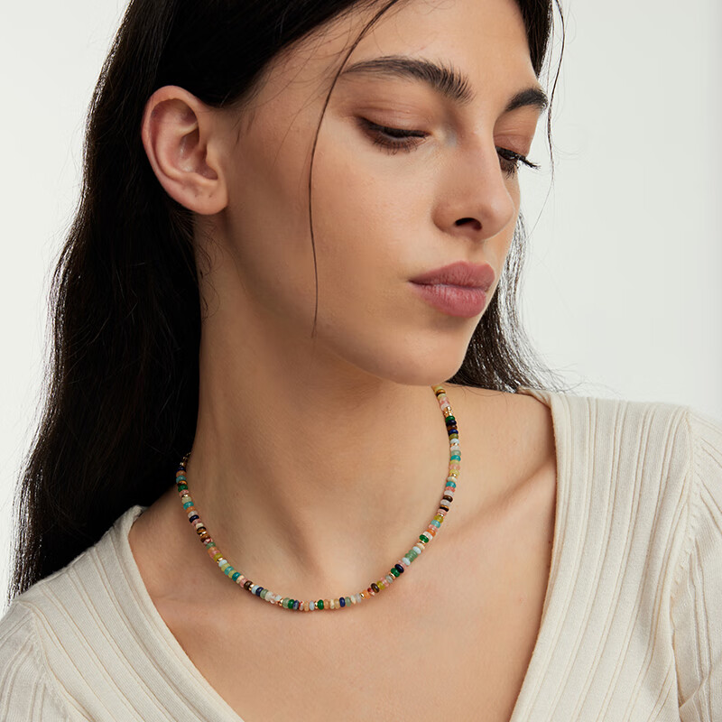 Arsis [Celebrity Style] Secret Garden Rainbow Guardian Beaded Necklace, Fashionable Women's Necklace, Birthday Gift for Girlfriend