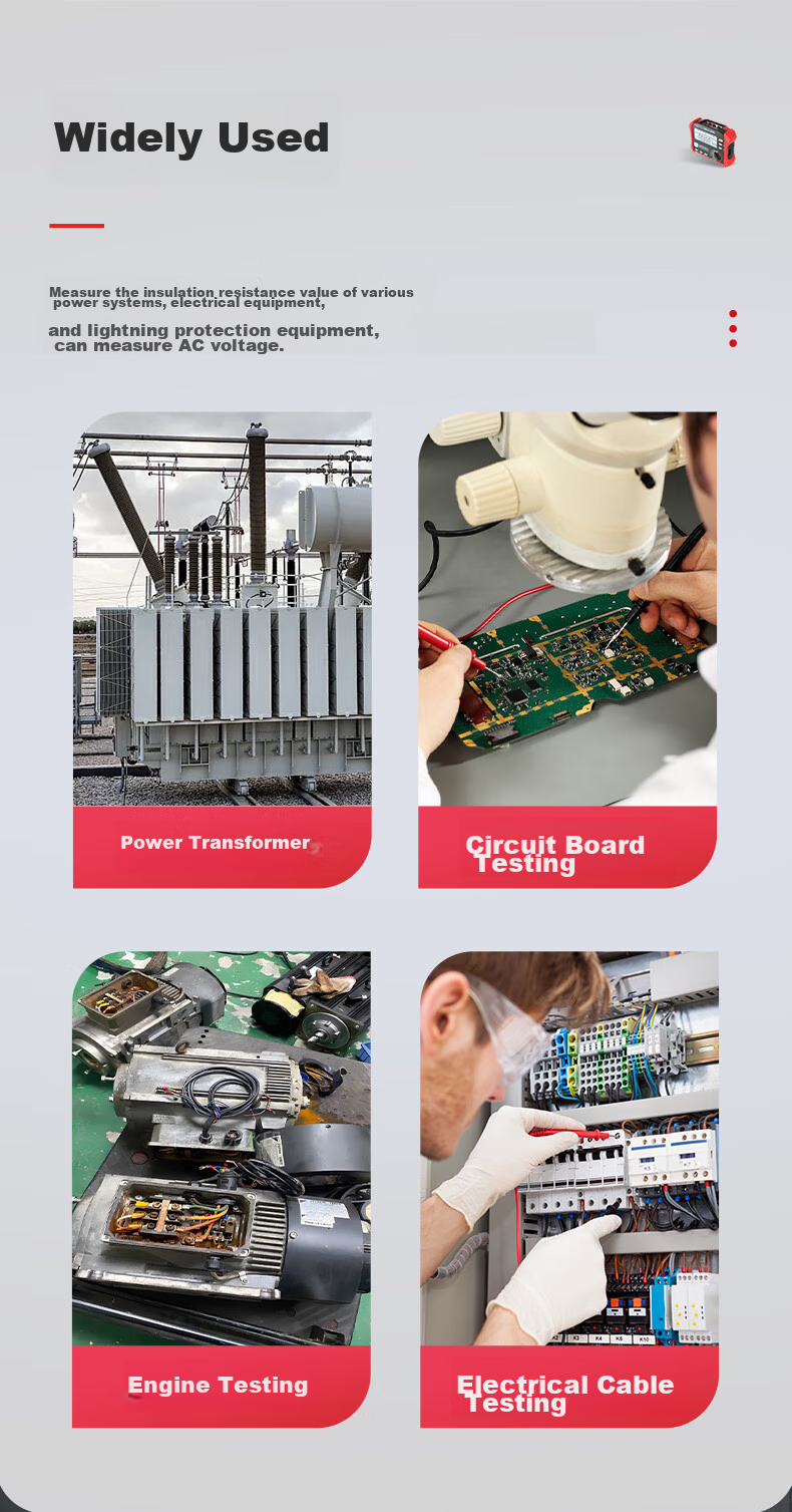 DELIXI ELECTRIC Digital Insulation Resistance Tester, Digital Megohmmeter, Electrical Insulation Meter, 703B 6
