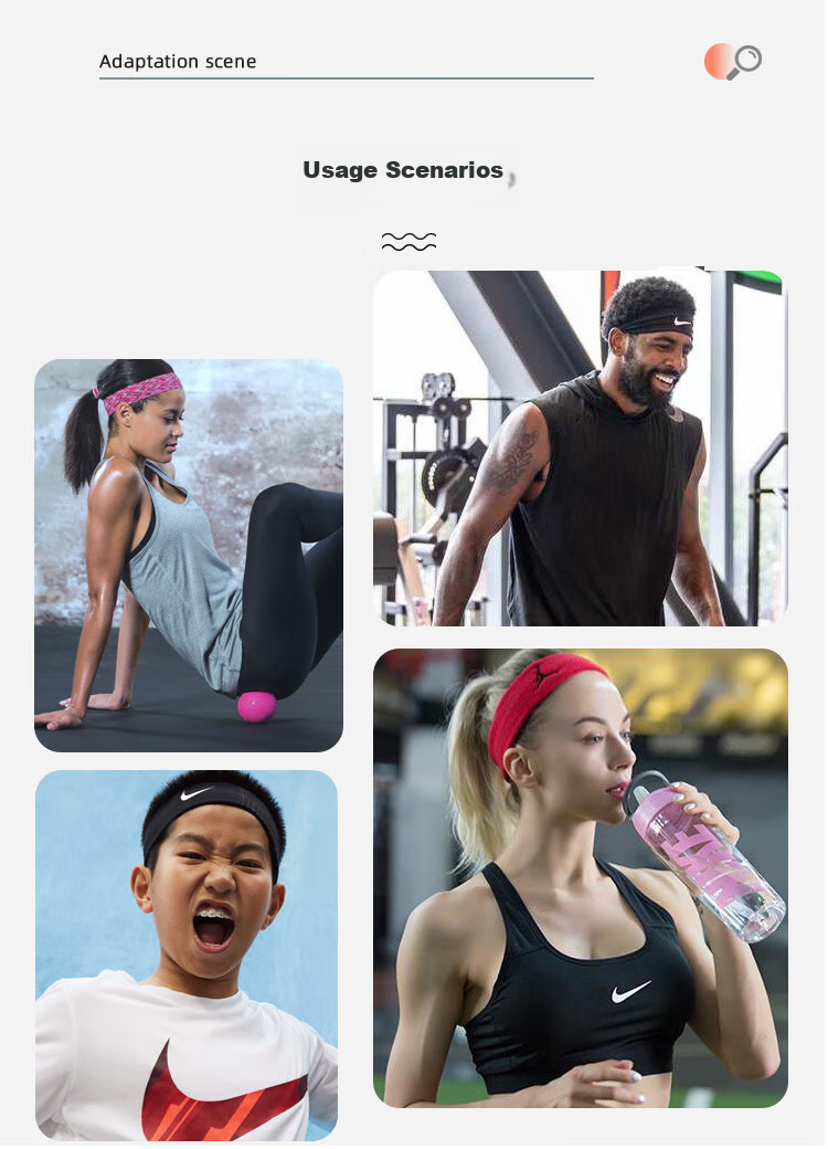 NIKE AJ Headband Sweat-Absorbing Band, J1007580134OS, Red And White, One Size Fits All 4