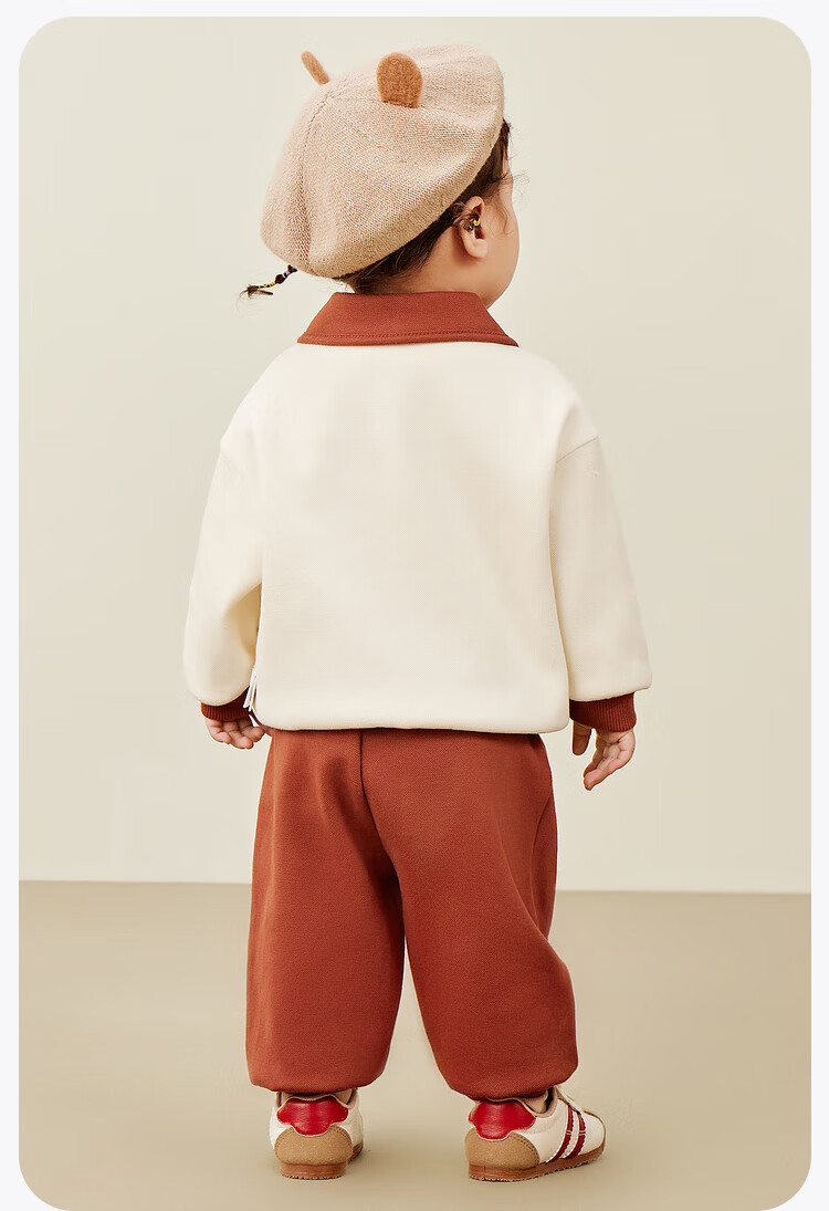 Minibala Long-Sleeve Set for Boys And Girls, Children's Sporty Preppy Style Sweatshirt And Pants Two-Piece Spring Outfit [Artist Collaboration] 12
