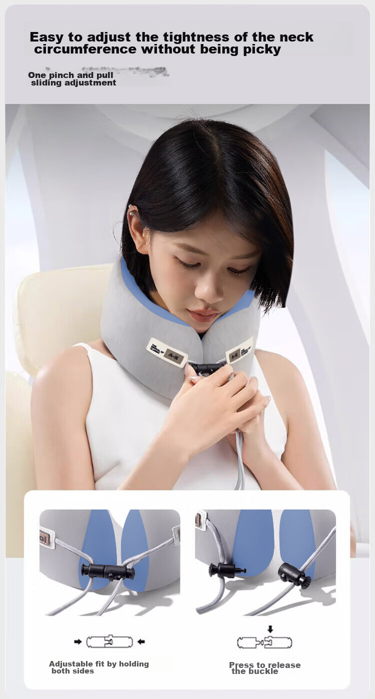 Mixiaoshu U-Shaped Pillow, Nap Pillow, Sleeping Cervical Pillow, Memory Foam Neck Support Pillow for Car, Airplane Travel And Nap 10