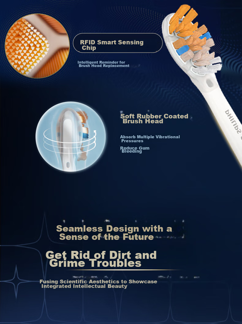 PHILIPS Diamond Ai Electric Toothbrush, One-Touch Ai Automatic Adjustment, Five Smart Sensing Chips, Ai Intelligent Premium Brush Head, HX9996-13 Pink 12