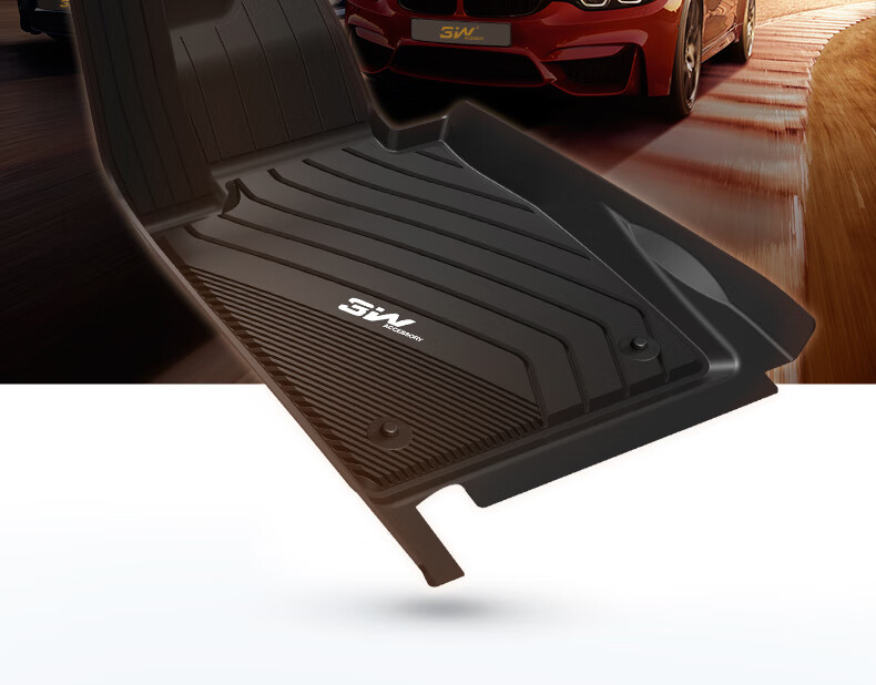 3W Suitable for BMW 3 Series, Specifically for 320Li 318 3 Series Long Wheelbase TPE Car Floor Mats + Carpet Surface, 2020-2026 Models 8