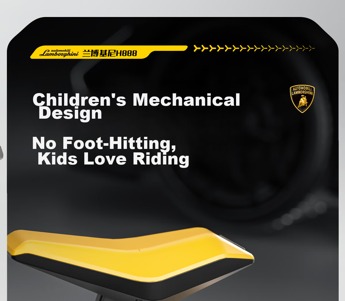 AUTOMOBILI LAMBORGHINI Children's Balance Bike for Ages 1-3, Anti-Rollover Baby Toy, National Day Birthday First Birthday Gift, Gliding Walker 11