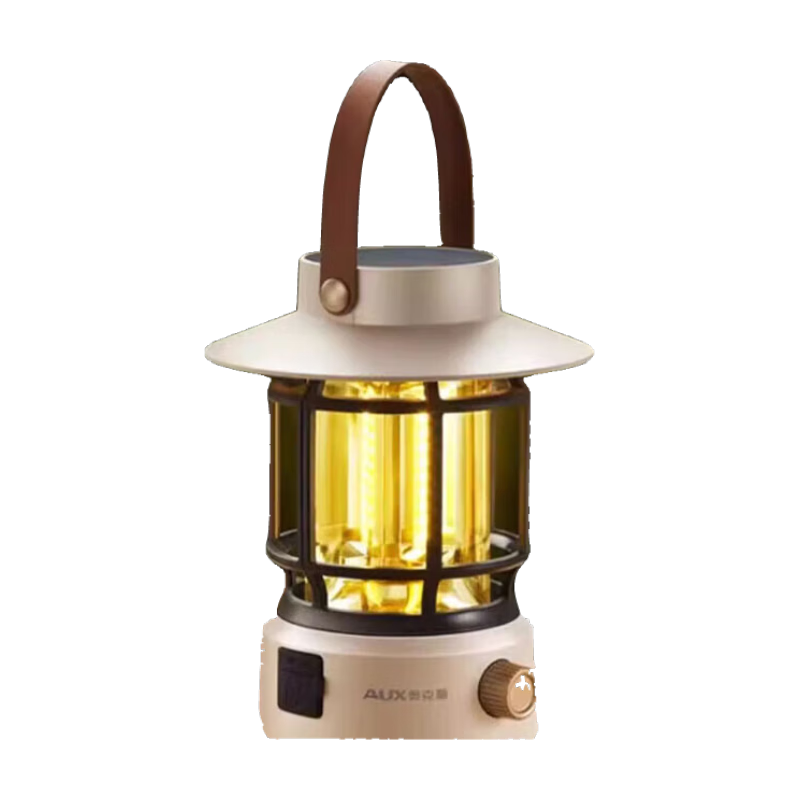 AUX Camping Lantern Outdoor Lighting Long-lasting Atmosphere Lamp Camping Lantern Solar Yard Light Rechargeable Tent Light