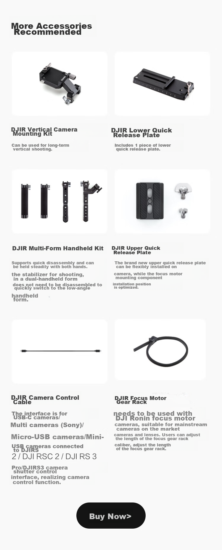 DJI RS Multi-Form Dual-Handed Kit, Accessories for DJI RS 5/DJI RS 4 Pro/RS 4/RS 3/RS 3 Pro/RS 2/RSC 2 2