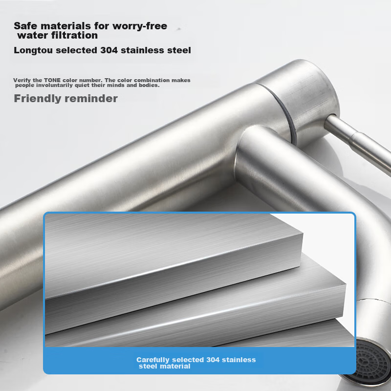 MEJUE Basin Faucet, Bathroom Sink Washbasin Vanity Heightened Faucet, Stainless Steel Single Cold Water Tap Z-016481