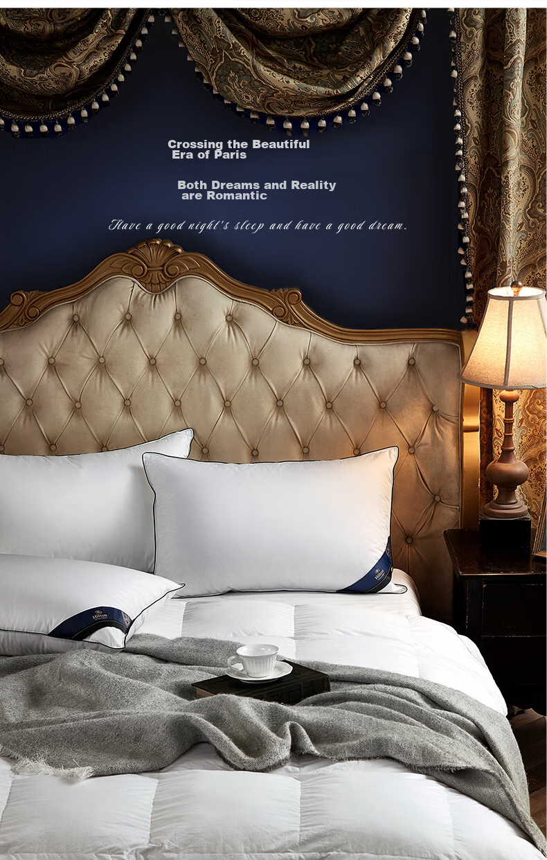 Canasin Hilton Hotel Pillow, High-Elastic Fiber Pillow Core Ultra-Soft Sleep Pillow, 48*74cm Low Pillow, Single Piece 6