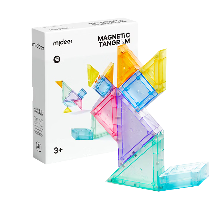 MiDeer Magnetic Tangram, Educational Puzzle for Kindergarten, Magnetic Assembly Toy Set, Children's Gift