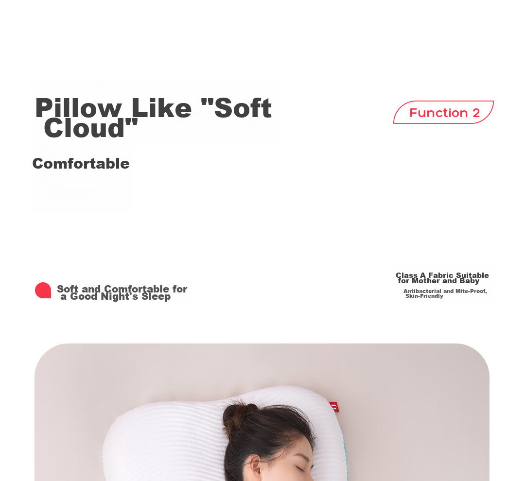 Caihongyoupin Latex Pillow, Imported Natural Latex Cervical Pillow, Class A Fabric Pillowcase + Pillow Core, Cat Belly Style, ZRM-W 7