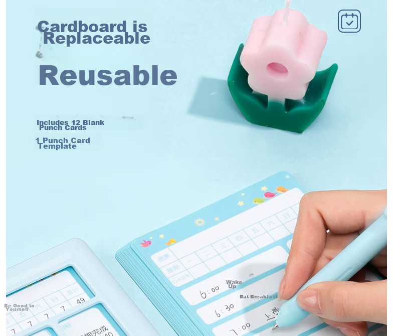 Deli 60*40cm Growth Self-Discipline Chart, Student Kindergarten Reward Stickers, Points for Good Habits, Top Student Habit Formation Course, Daily Check-In, Birthday Gift Stationery for Boys And Girls 25