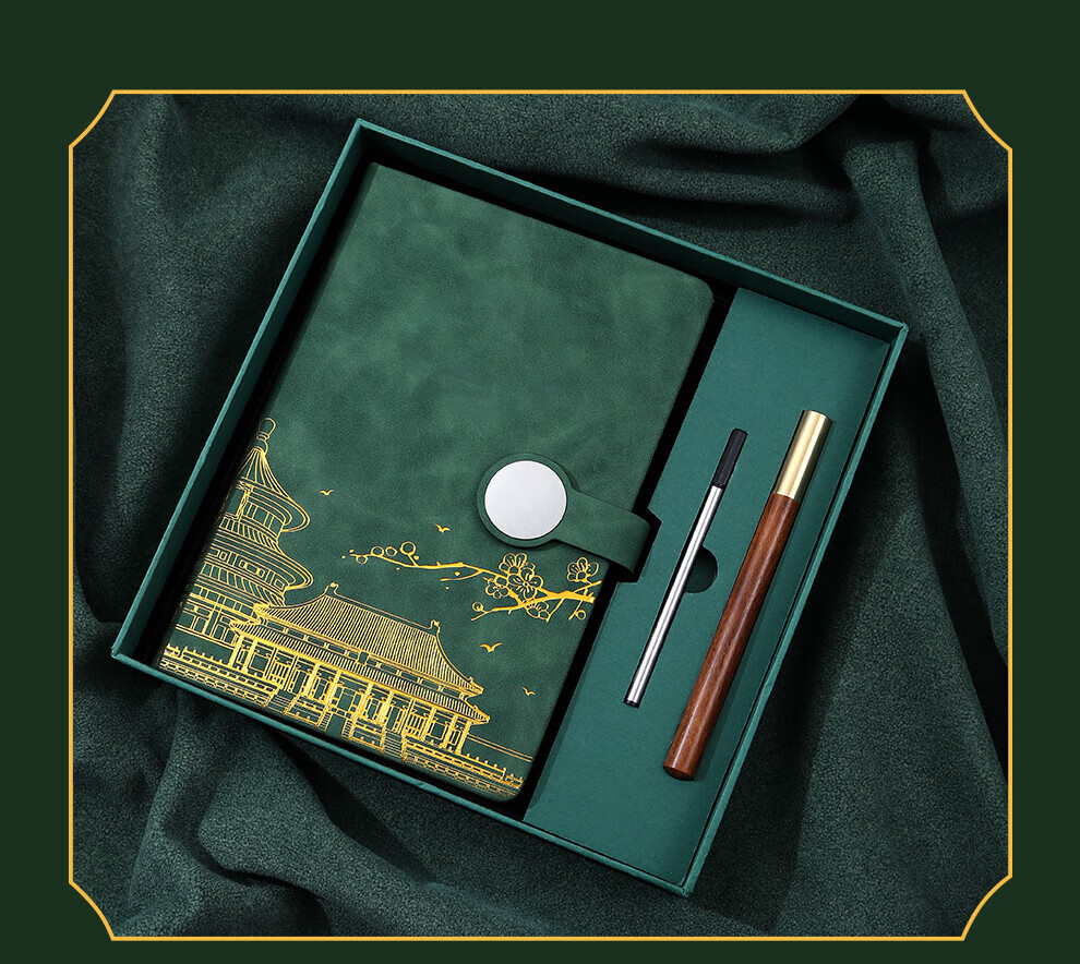 Longe Notebook Gift Box Set, Forbidden City Cultural And Creative Notebook Set, Chinese Style Souvenir Notebook, Stationery Small Gift, High-Quality Diary, Suitable for Teachers As Gifts, Customizable Logo Available 10