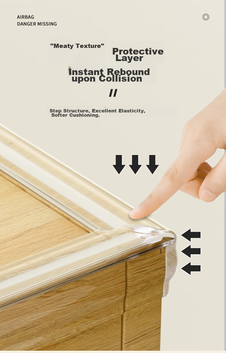 BEIDELI Transparent Anti-Collision Strip, Invisible Table Corner Bumper for Infants And Toddlers, Anti-Bump Edgeless Protector, 2 Meters 2