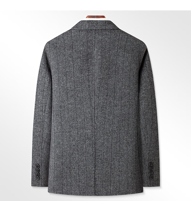 Shanshan Wool Double-Sided Woolen Blazer Men's Autumn Winter Business Casual Workwear Short Suit Jacket 14