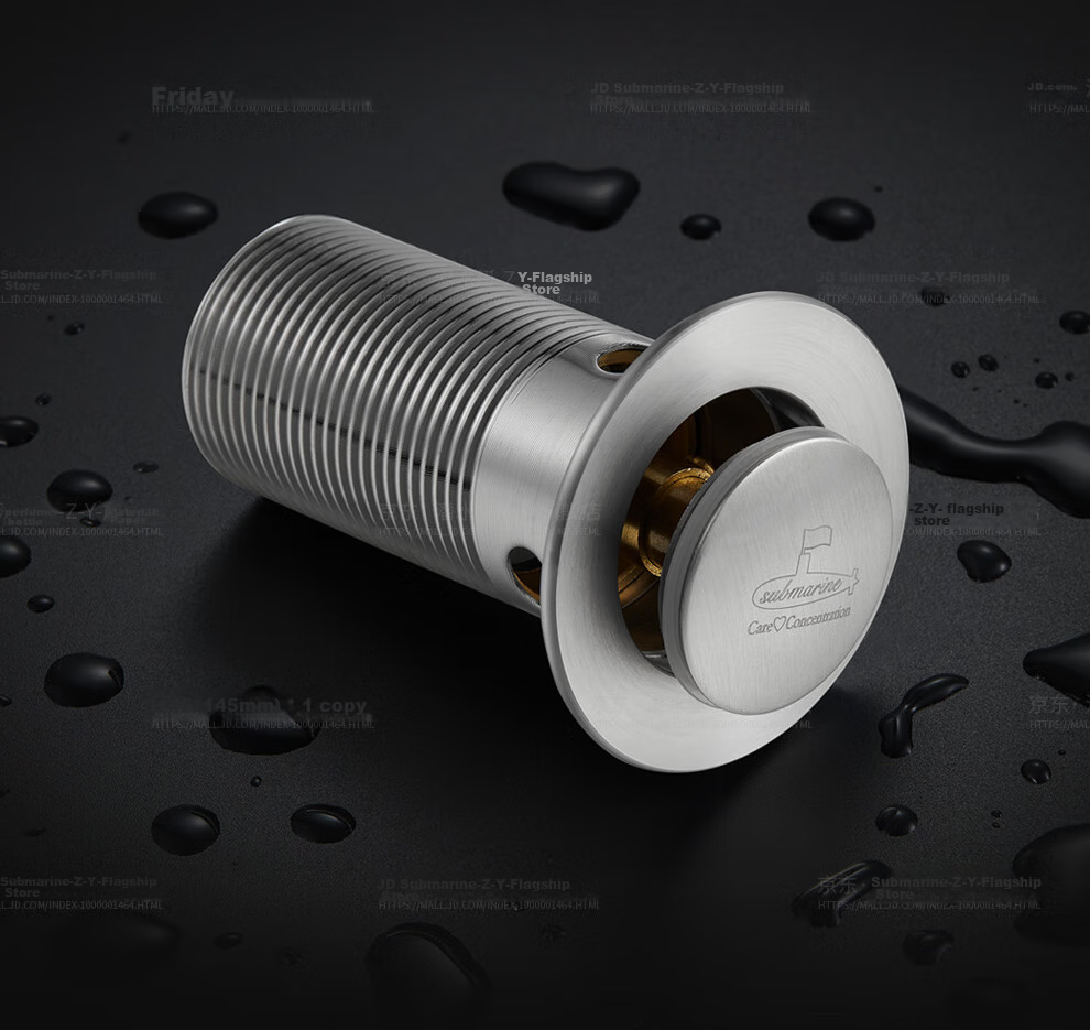 Submarine SQ-22 Sink Flap Drain, Washbasin Drain Pipe, Drainage Kit with Anti-Odor Plug, Odor Prevention, And Overflow Hole 15