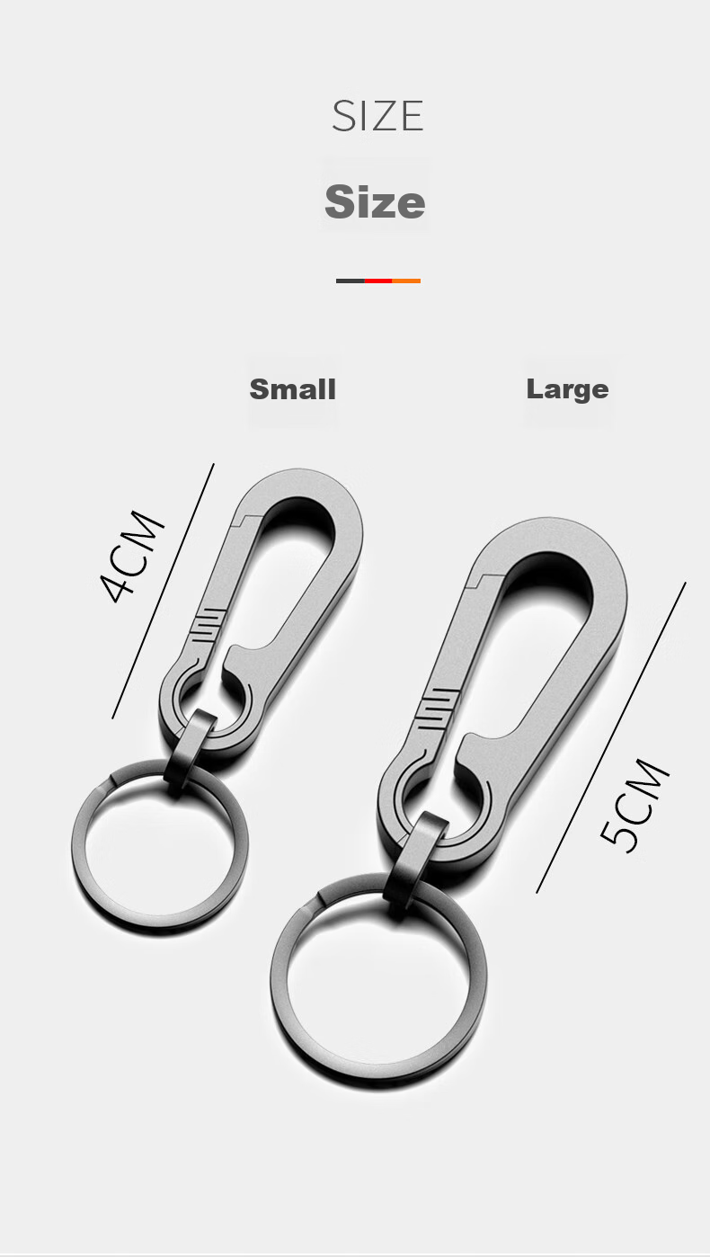 Laiben Titanium Alloy Car Keychain, Men's Key Ring, Waist-Hanging Key Holder, Key Chain Pendant, High-End Creative Gift 5