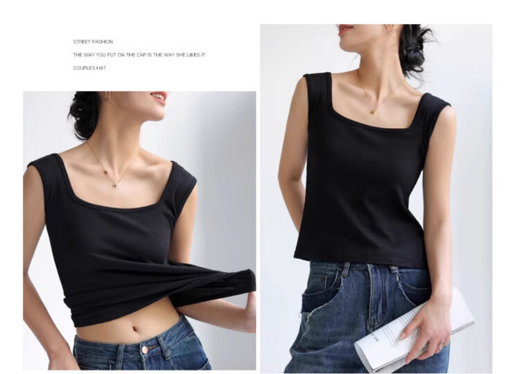 XUEXIMAN Women's Camisole Tank Top, Autumn And Winter Sexy Inner Wear, Solid Color Thin Base Layer, Beautiful Back Design, Inner Wear And Outer Wear Top, XL 19