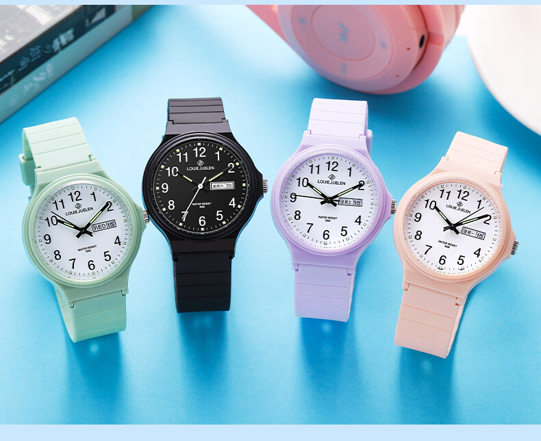 LOUIE JUELEN Student Exam Watch for Middle And High School Students, Quiet Mechanical Waterproof Quartz Watch for Teenage Girls And Boys 15