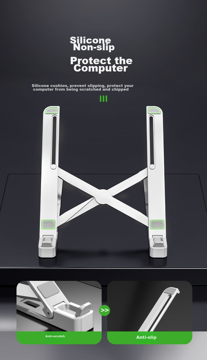 SUOHUANG Laptop Stand Cooling Pad, Desktop Riser, Portable Height Adjustable Stand, Invisible Base for Macbook Accessories, Universal Cervical Spine Foot Pad Support 9
