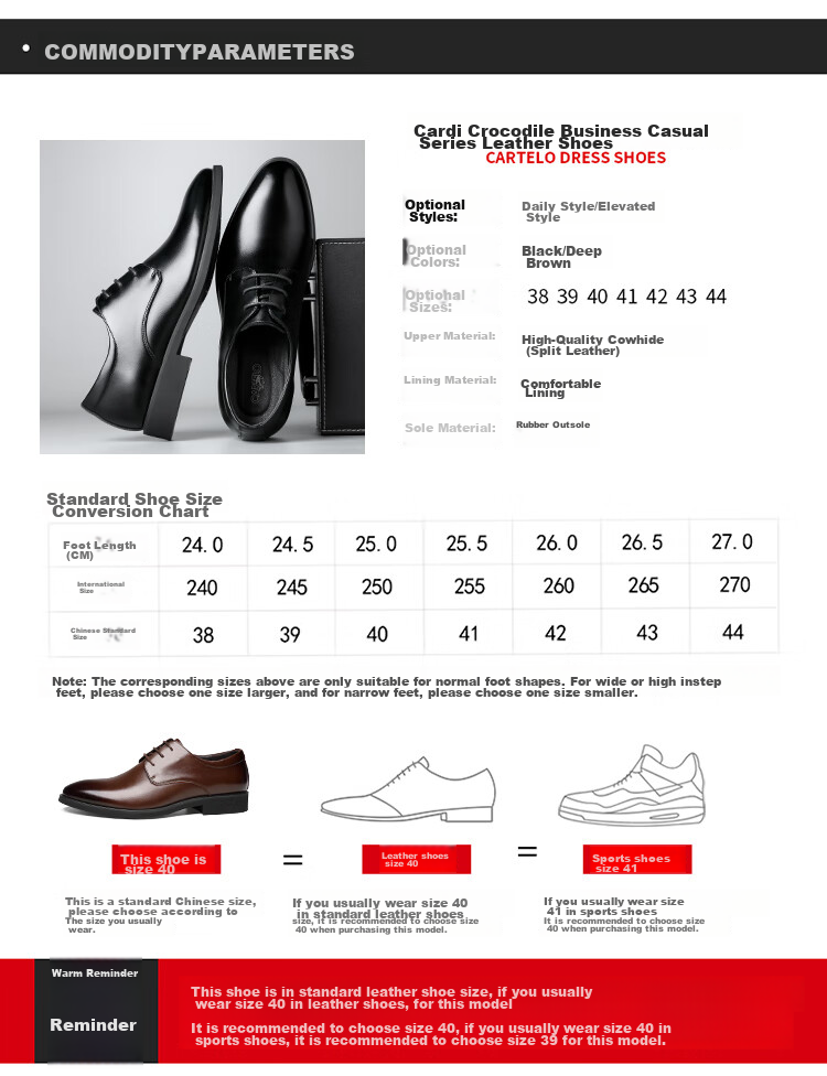 CARTELO Suede Leather Shoes for Men, Business Low-Top Formal Shoes, Men's Professional Office Leather Shoes 9273 Black Size 40 4