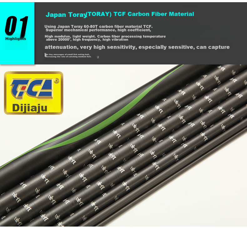 Dijia Fishing Rod, Dahuoshi Flagship Version, 3.6 Meters, 28 Sections, All-Purpose Carp Rod, Universal Pole Fishing Rod, Includes Original Rod Tip, Imported TCF Carbon Fiber 5