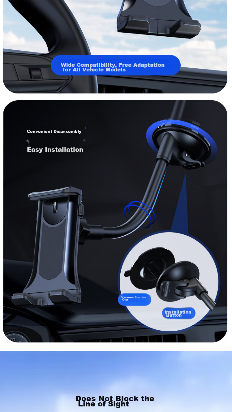 ESCASE Foldable Car Phone Holder for Huawei MATE X2/X5/X3/XT, Navigation Stand for XS2 Car Use 14