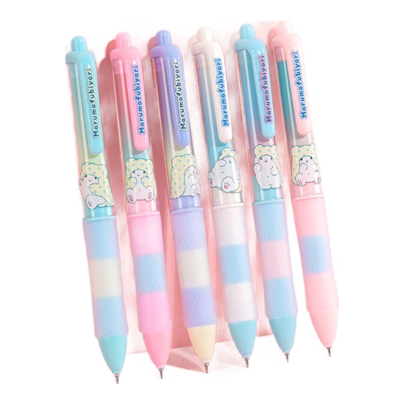 GuangBo & Sanrio Retractable Gel Pen, Plush Bear Limited Edition, Exam Writing Pen, Large Soft Rubber Black Ink Pen, High-Quality Stationery Gift, Random Style, 3 Pens, SL94303-3