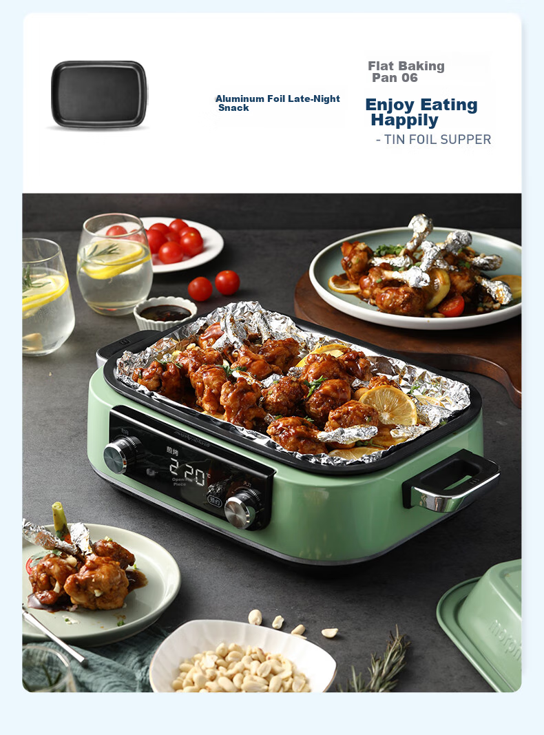 Morphyrichards Second Generation Multifunctional Pot, Household Electric Hot Pot, Electric Cooking Pot, Electric Steamer Pot, Hot Pot, 5L Large Capacity, Detachable, Programmable Steaming And Cooking All-In Non-Stick Frying And Baking Cooker MR9099 White 17