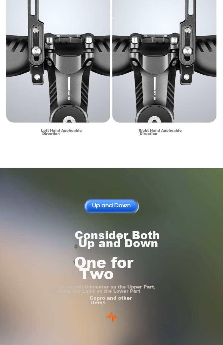 Move Iron Bicycle Handlebar Stem Mount, Road And Mountain Bike Extension Bracket, Sports Camera Multi-Functional Adjustable Telescopic Mount 11