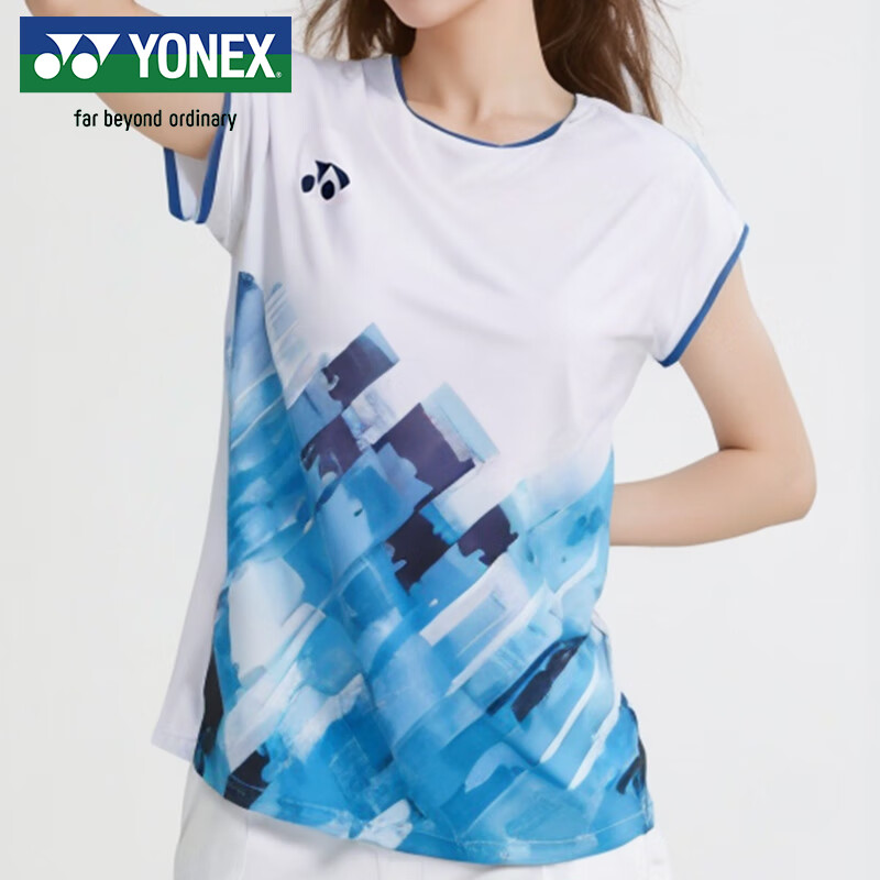 YONEX Badminton Jersey National Team Fan Version Competition Training Sports T-Shirt Women 20785CR White O