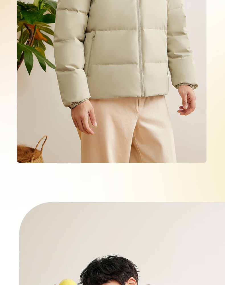 361° Men's Autumn Winter Three-Protection Water-Repellent Short Hooded Down Jacket 652544301D-3 20