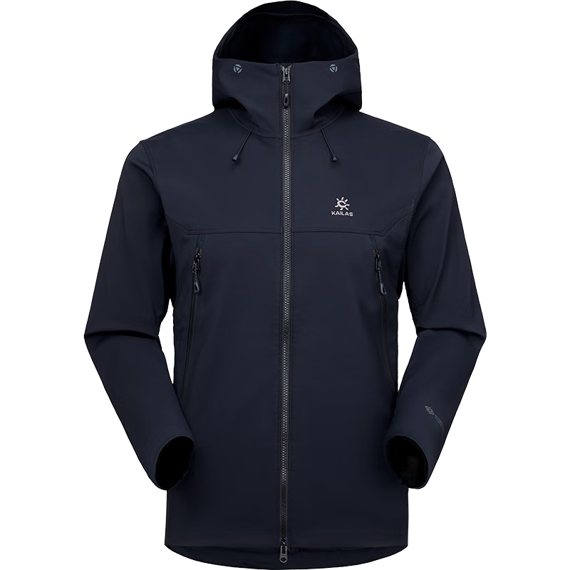KAILAS Men's GORE-TEX 3L Windproof Warm Hooded Softshell Jacket Outdoor Climbing Winter Mountaineering Coat