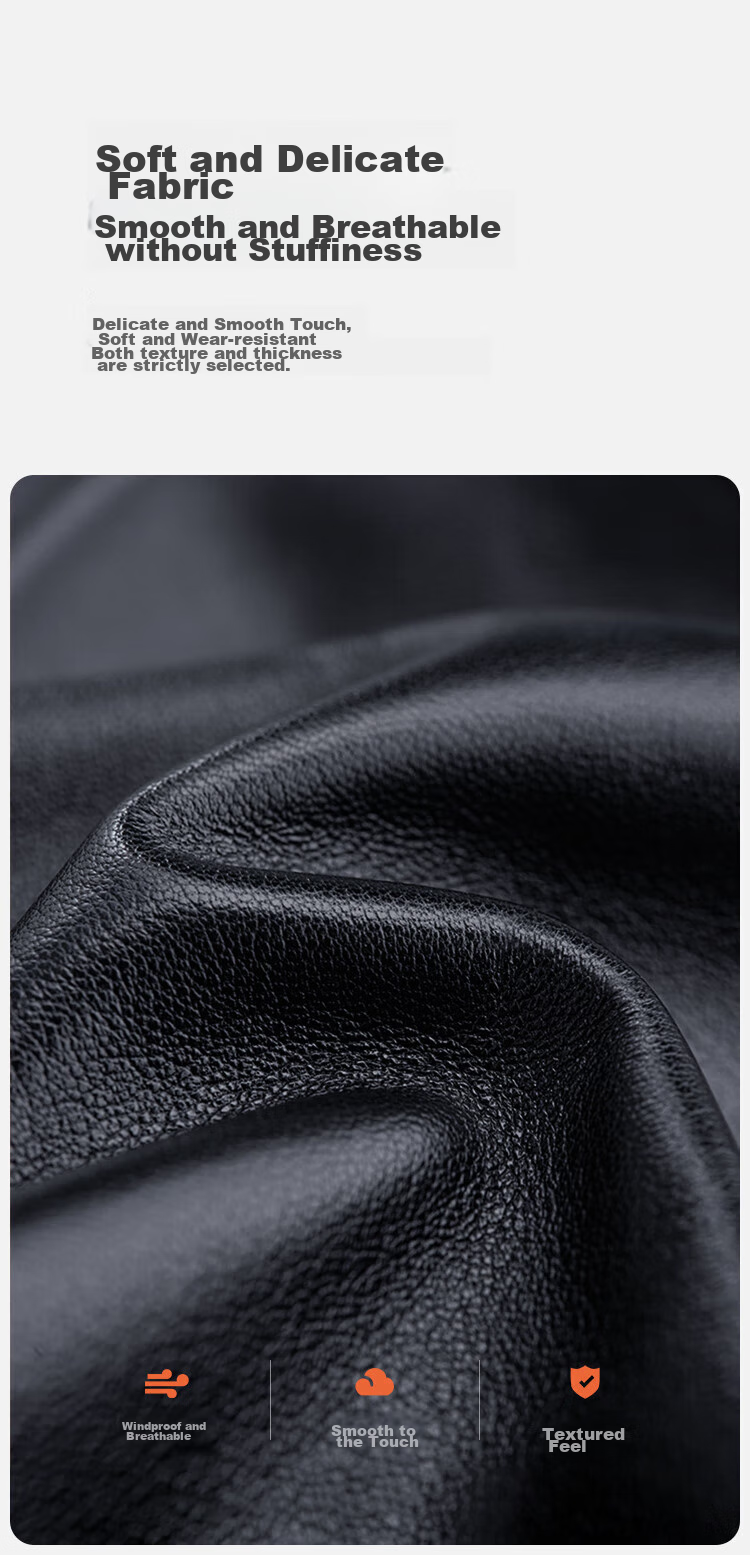 HLA Leather Gloves for Men, Touchscreen Cycling Gloves, Motorcycle Windproof Warm Touchscreen Skiing Gloves, Fleece-Lined Touchscreen Model 4