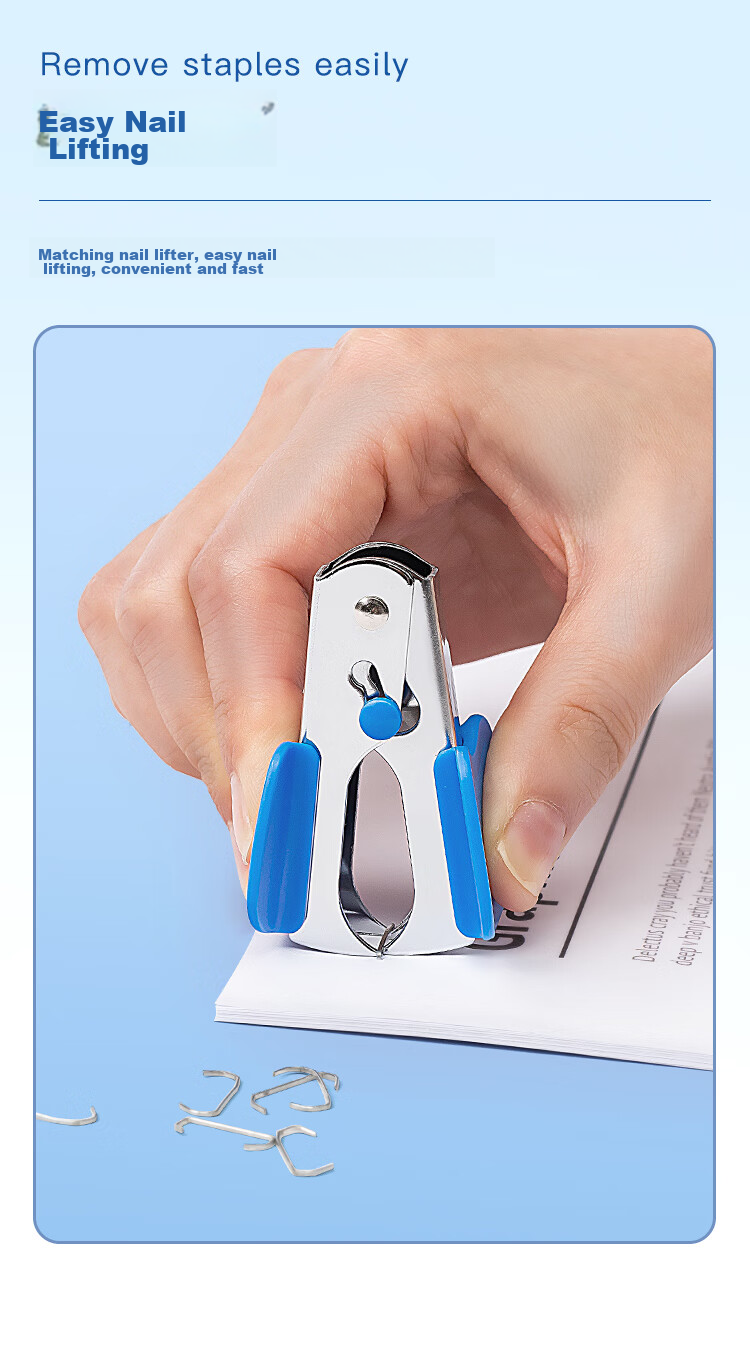 COMIX No.12 Office Stapler 3-Piece Set (Stapler, Staple Remover, Staples) Office Supplies Black EB009 7