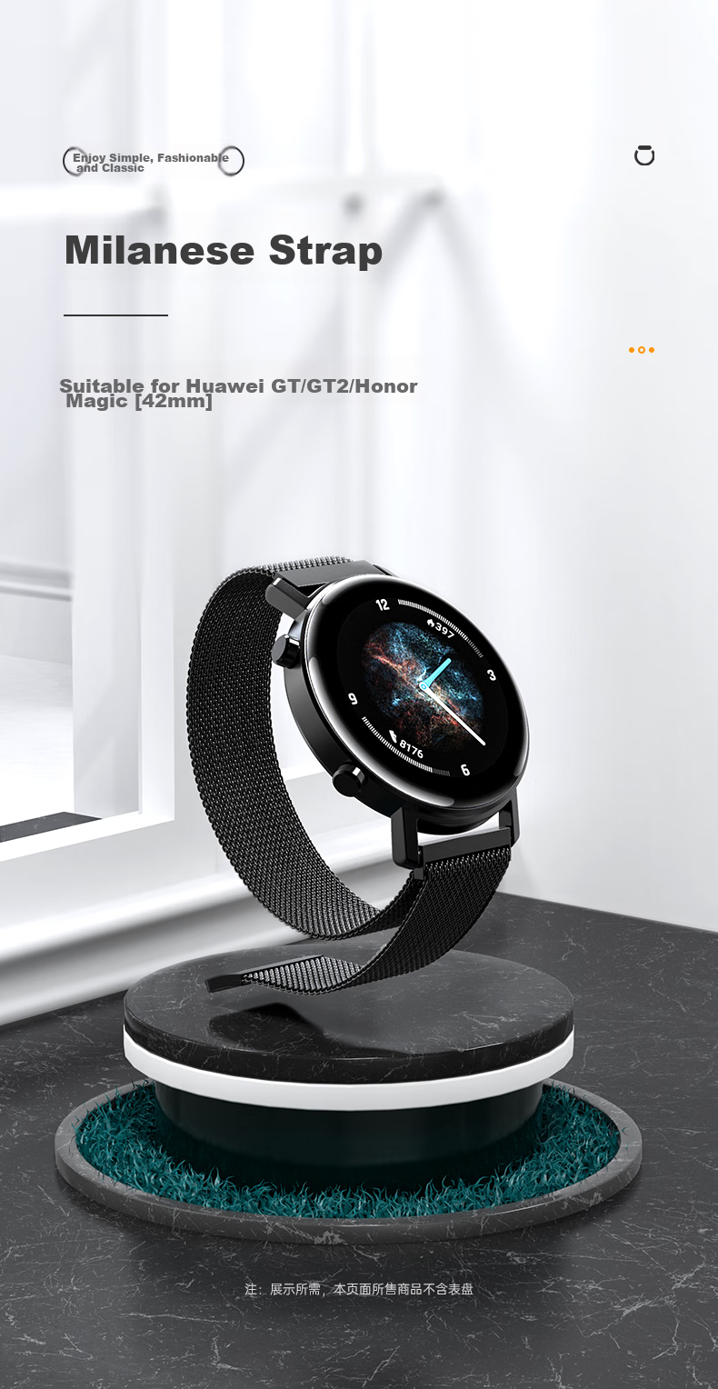 CangHua Compatible with Huawei Fit5 Watch Band, Milanese Magnetic Strap for Huawei Watch Fit3/fit4/fit4Pro/fit5/fit5Pro, Women's And Men's Summer Metal Watchband 2