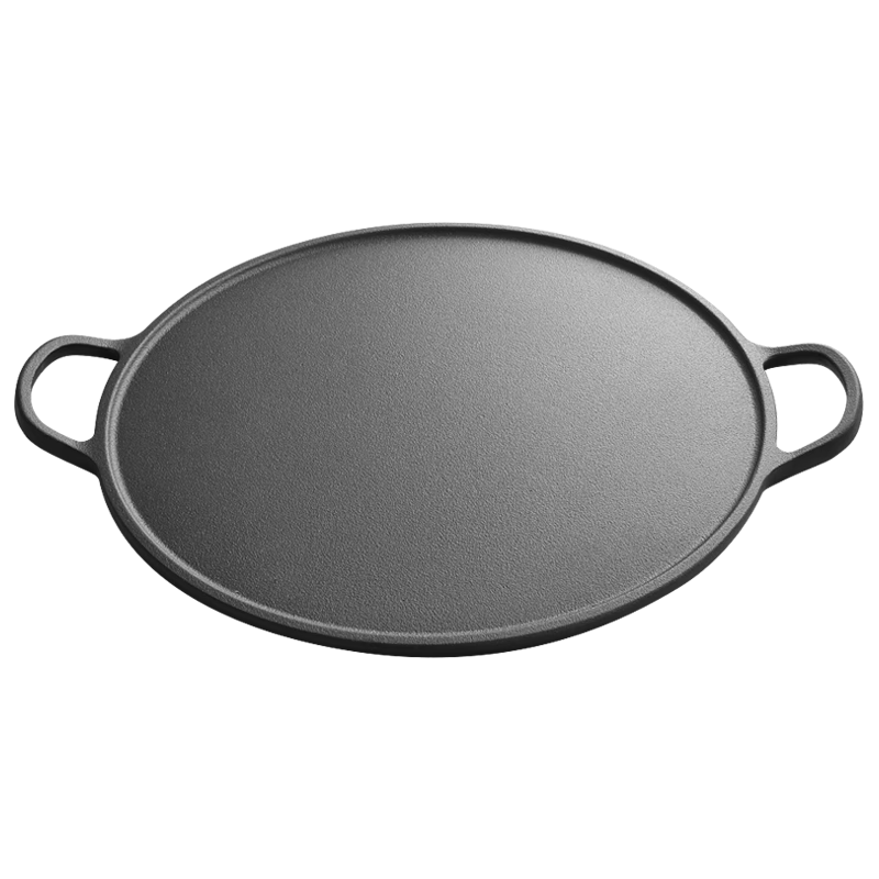 Dianjiang Cast Iron Pancake Griddle, Breakfast Tool, Flat-Bottom Iron Pan, Home Use Crepe Maker, Grilling Plate, 34cm