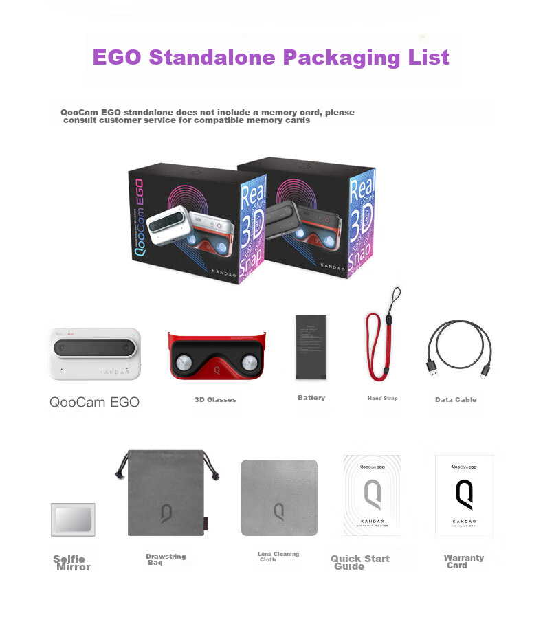 KanDao Sees Cool QooCam EGO Instant View 3D Camera, Dual-Lens 4K Action Camera VR Compatible, 3D Instant Capture, Sees Technology 3D Camera, Black 31