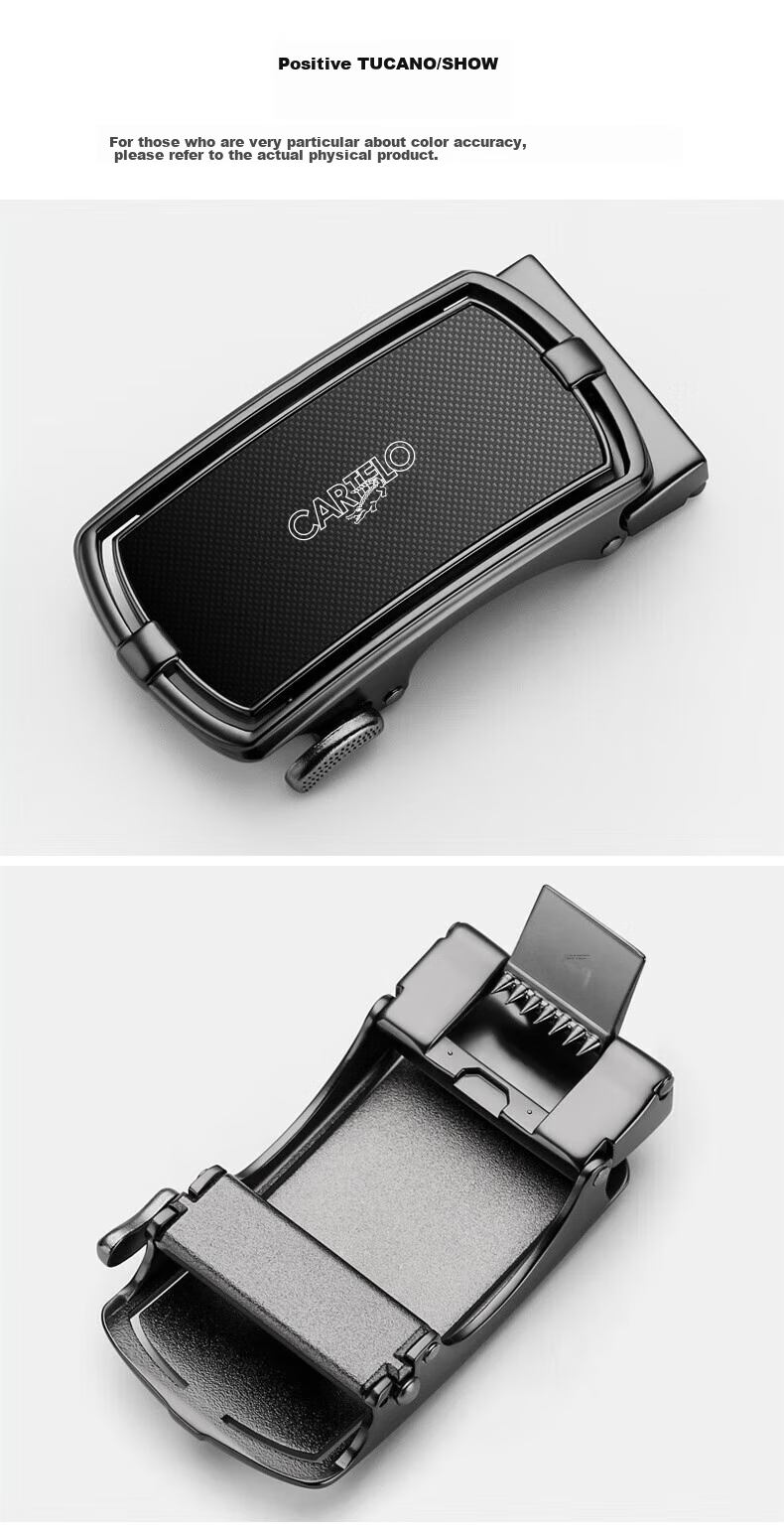 CARTELO Men's Automatic Buckle Belt Buckle, Business Accessory, Casual Simple Belt Buckle, Gift for Boyfriend 13