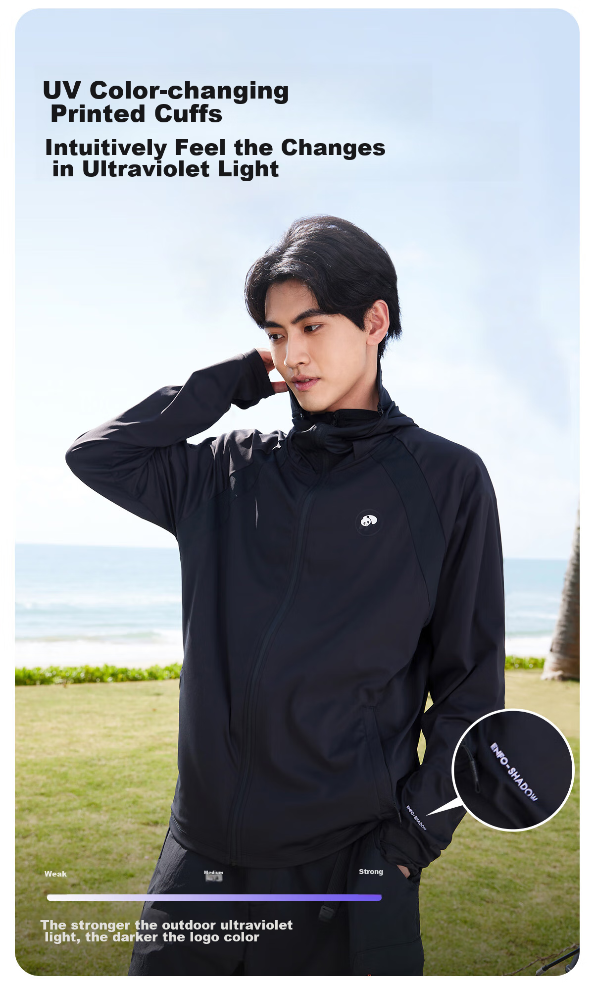 CAMEL [Panda Collaboration], Cool White Outdoor Sun Protection Clothing for Men And Women, UV-Resistant Ice-Cool Sun Protection Garment 10