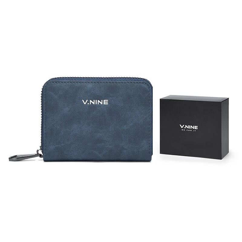 V.NINE Card Holder for Men with Multiple Card Slots, Bank Card Holder, ID Holder, Horizontal Coin Purse, Men's Valentine's Day Gift Box Set