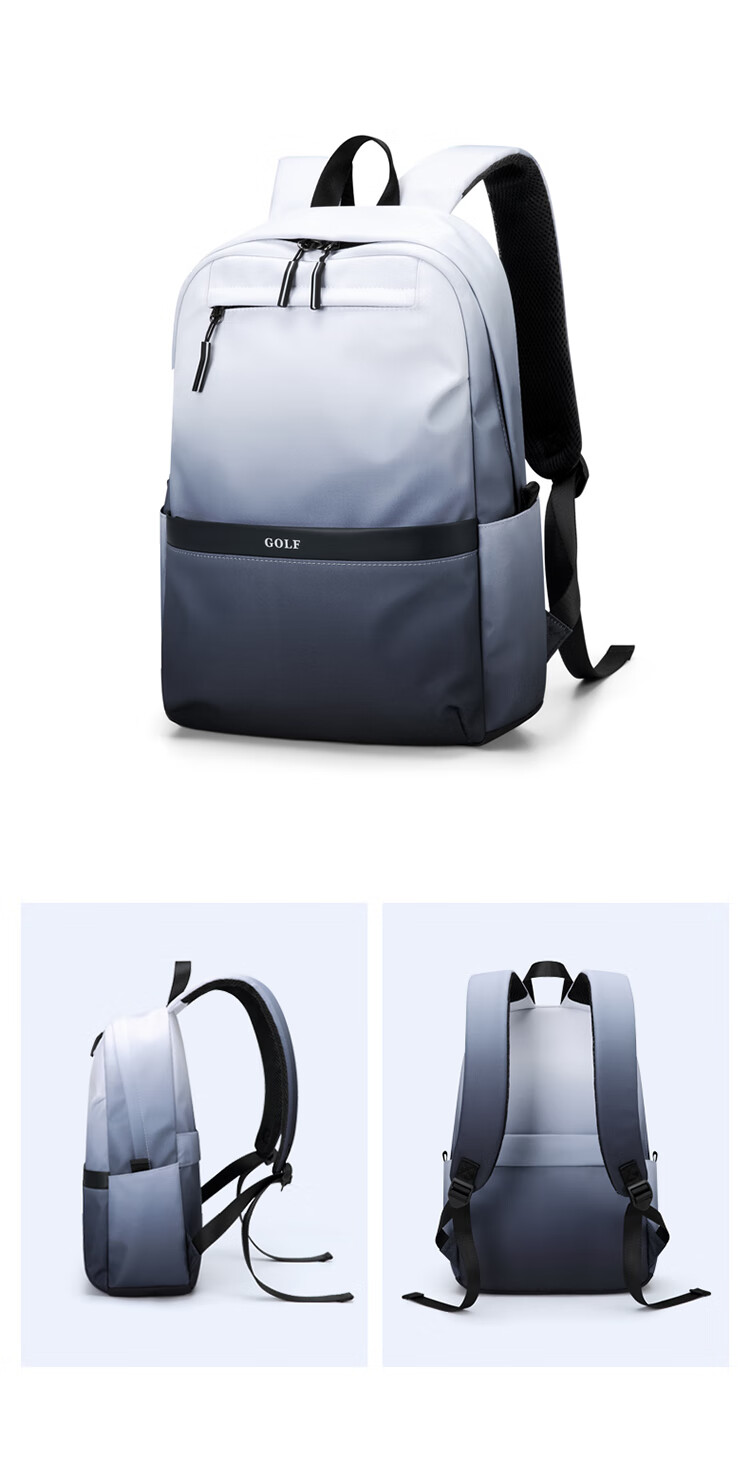 GOLF Backpack for Men And Women, Casual Laptop Backpack for Students, Gradient Commuter Outdoor Travel Backpack, Ink Wash Color 17