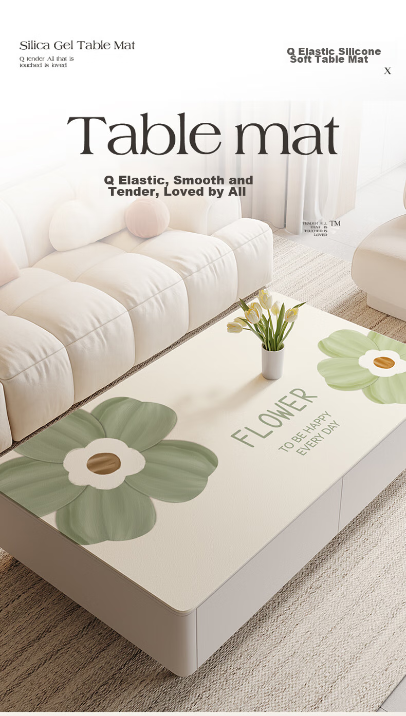 JANMEIJIA Dining Table Cloth, High-End Luxury Feel, Waterproof And Oil-Proof Tablecloth, Protective Pad, Coffee Table Mat, PVC Rectangular, 140*180cm 1