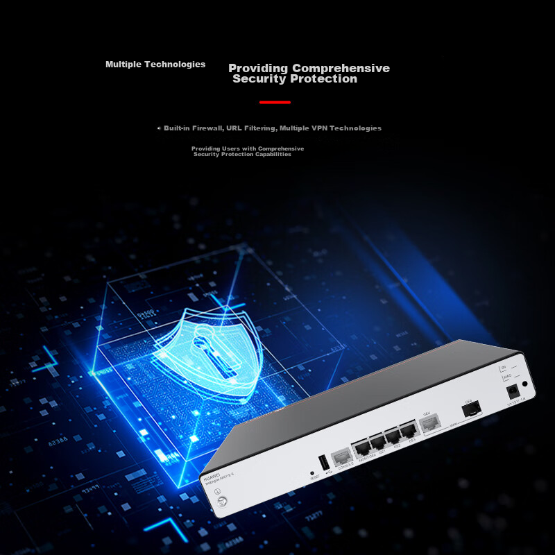 HUAWEI AR611E-S Enterprise-Grade Router Dual-Core 1*GE Combo WAN Port + 4*GE LAN Ports with Machine Capacity for up to 250 Devices Rack-Mountable PC Secure Router Networking