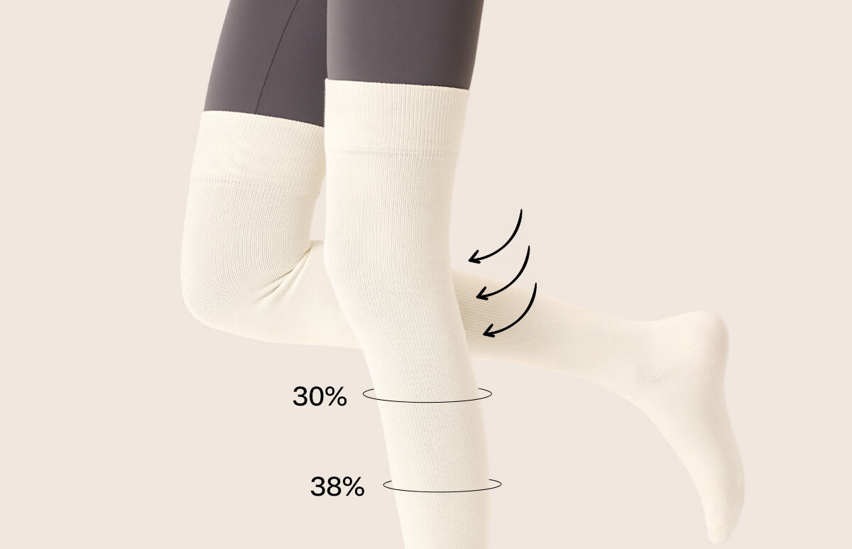 Mianzhuwu Knee-High Stockings for Women, Anti-Slip Thigh Slimming High Tube Socks for Autumn And Winter, 1 Pair 9
